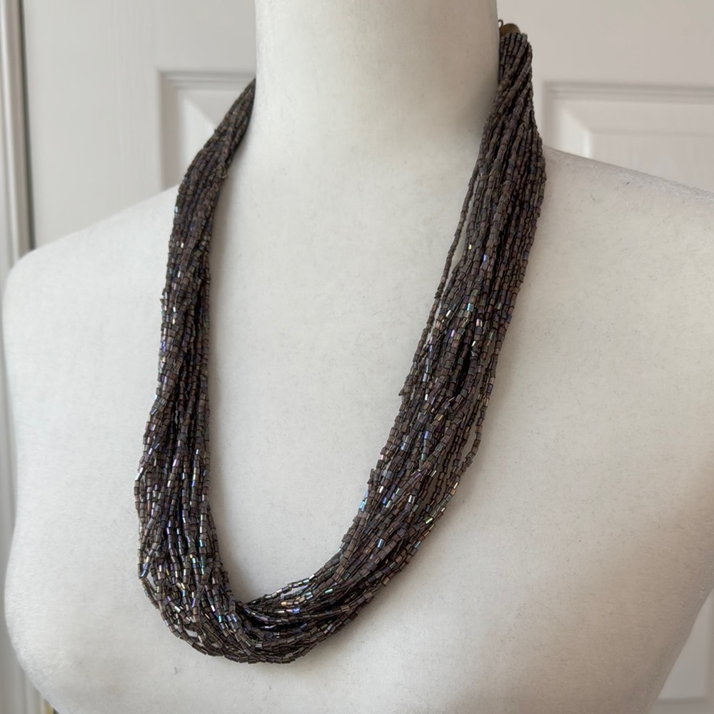 Elegant Multi-Strand Beaded Necklace